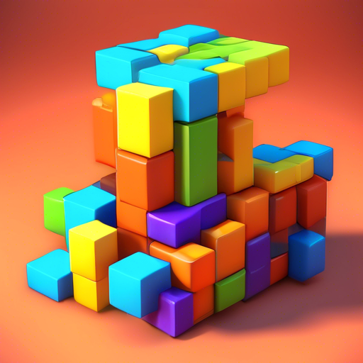 cartoon 3d tetris