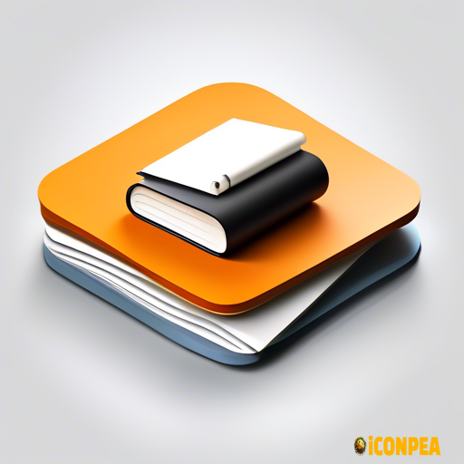a futuristic yet minimalist looking app icon for an e-book reading app.