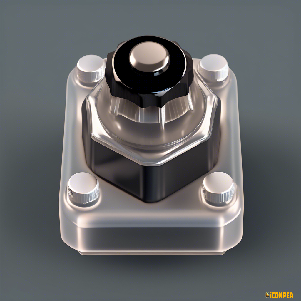 a simple knob on transparent background for a effect pedal