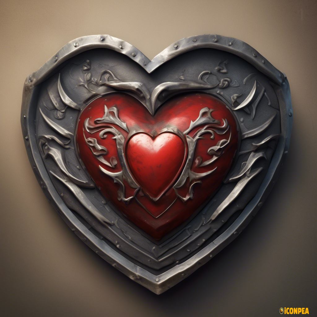 shield shaped like a heart