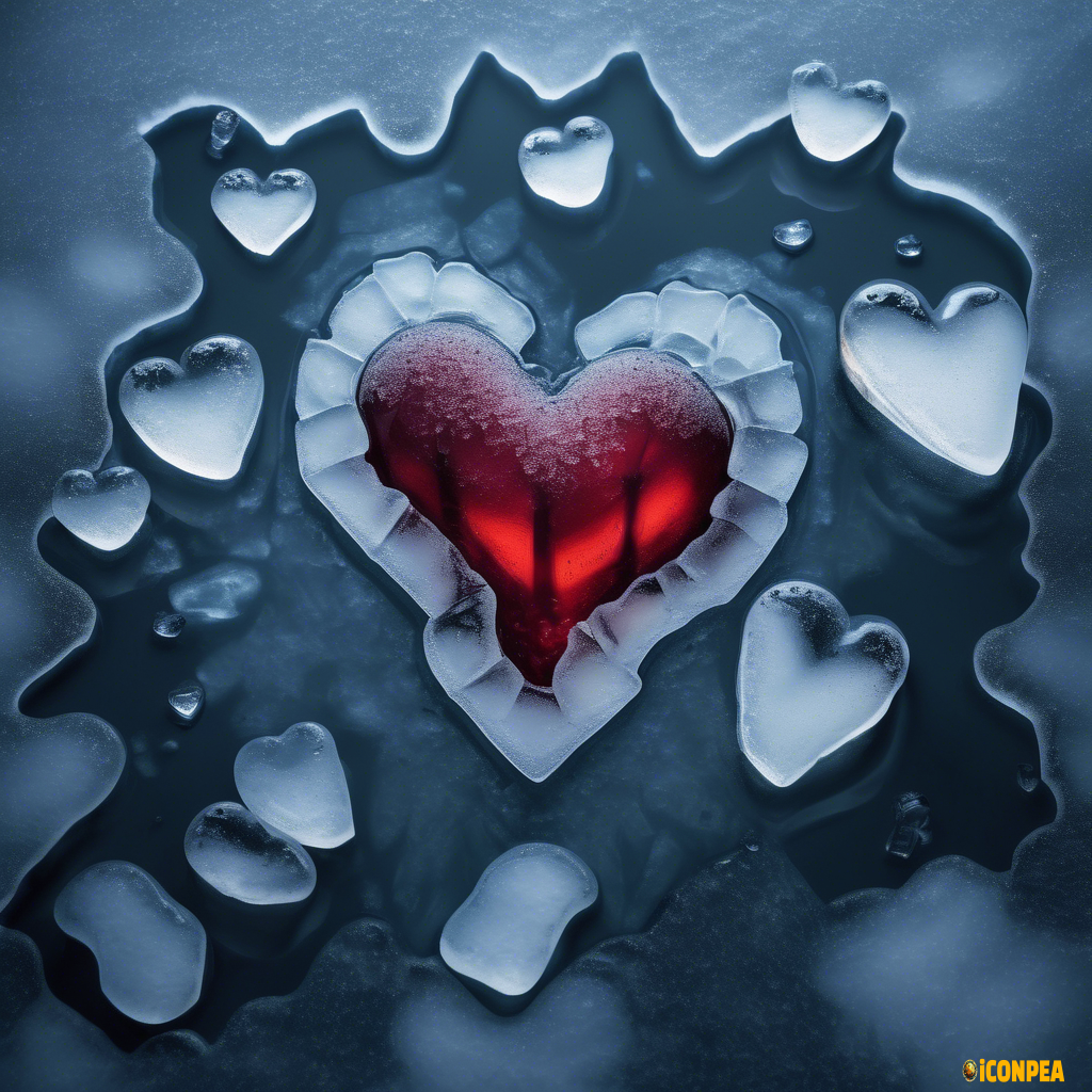 heart broken ice melting