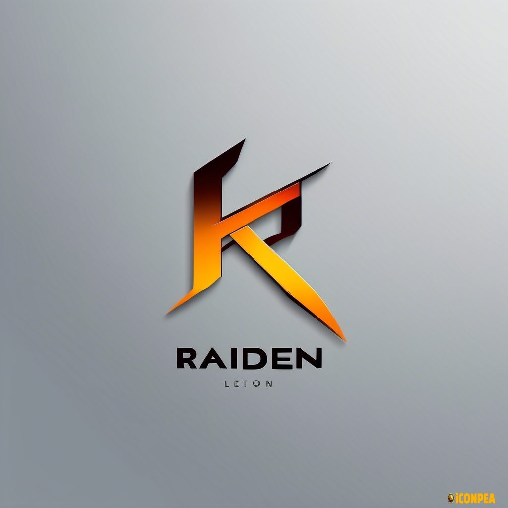 Raiden themed letter R logo that is simple