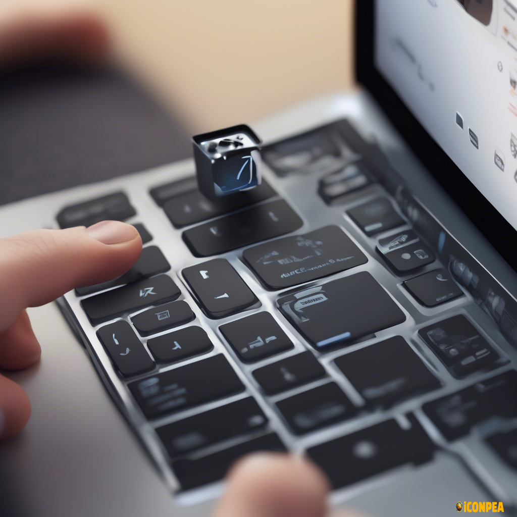 1. Subject: an icon stand for installing a mac OS driver extension  2. details: a finger click on an extension