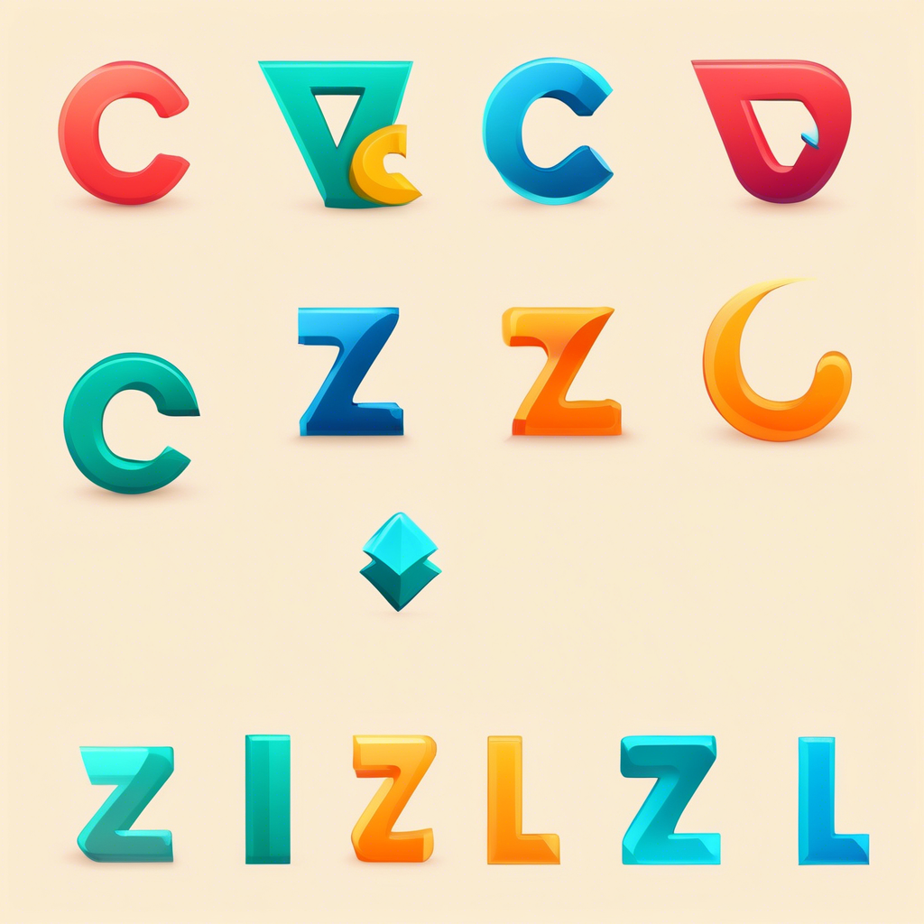 Create an animated icon using the letters C, V, Z and L.