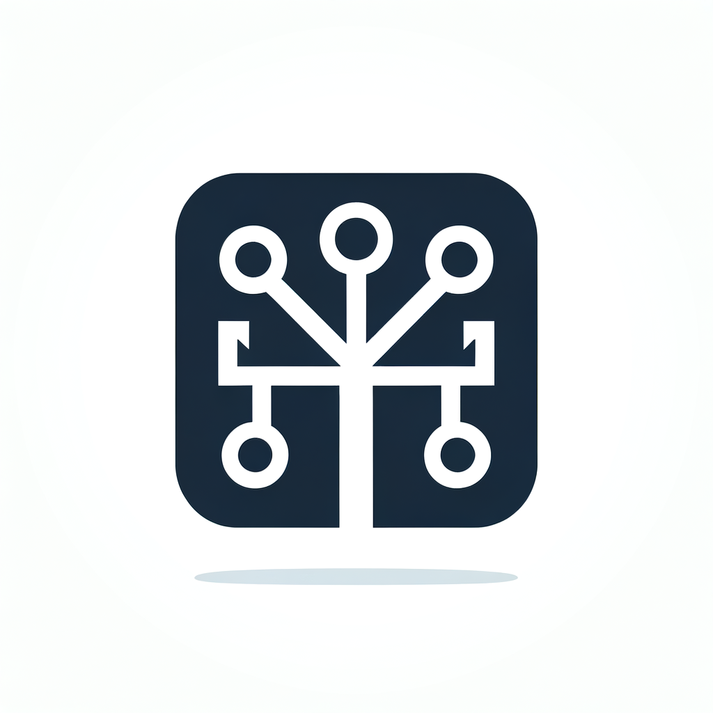 minimal flat vector icon, only 2 colors, simple shapes, no shadows, white background.  Generate icon only and NO text:  Decision Dependency:  How much your business depends on your direct input for decisions and problem-solving.