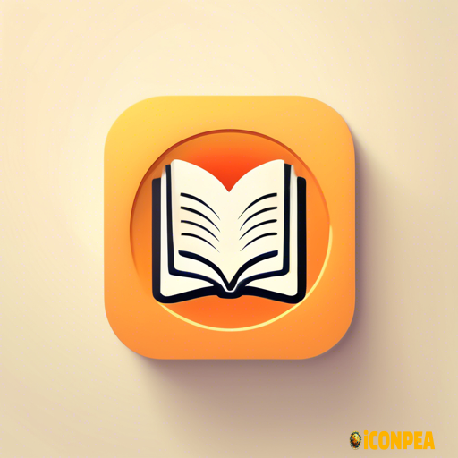 a retro looking yet minimalist looking app icon for an e-book reading app.