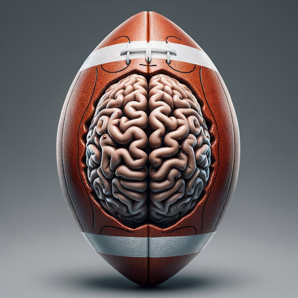 Football icon with a brain structure