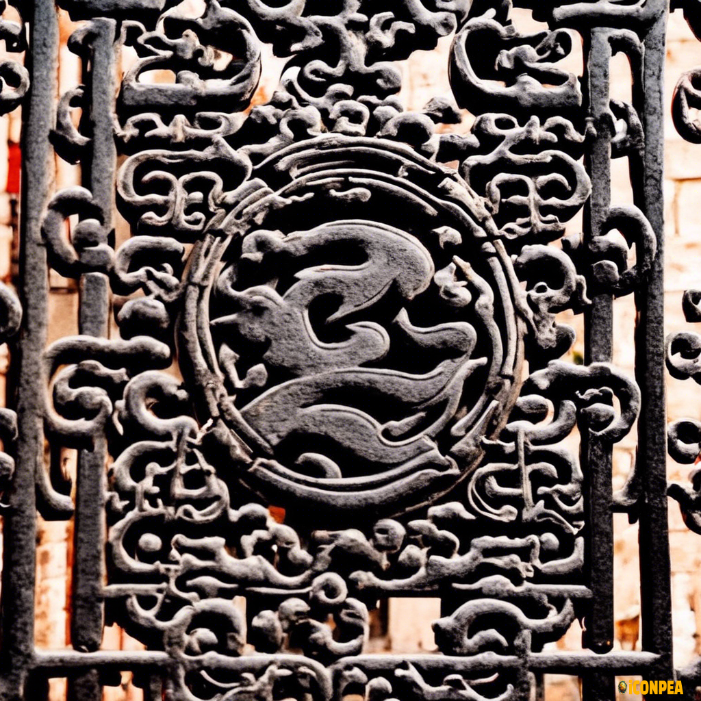 The Chinese character "nine" inside a gate