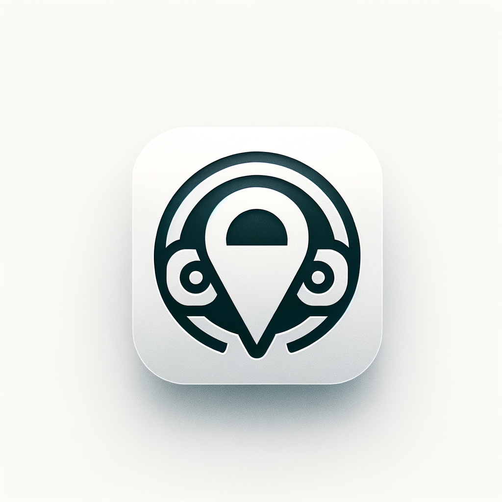 iOS style minimal app icon, flat and modern, simple car silhouette combined with a location pin, clean geometric shape, rounded edges, centered composition, white background, use only white and #FF4081, Apple Human Interface Guidelines inspired, no vintage, no retro, no gradient, no shadow, no illustration, no complex details, no text