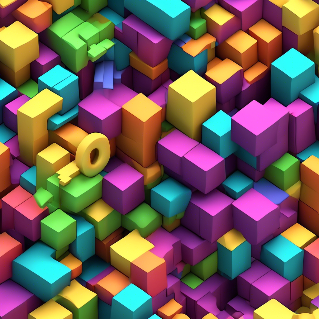 cartoon 3d tetris