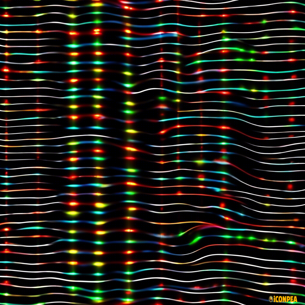 Electronic signal wave WHIT white background and make the CLOURFUL Electronic signal