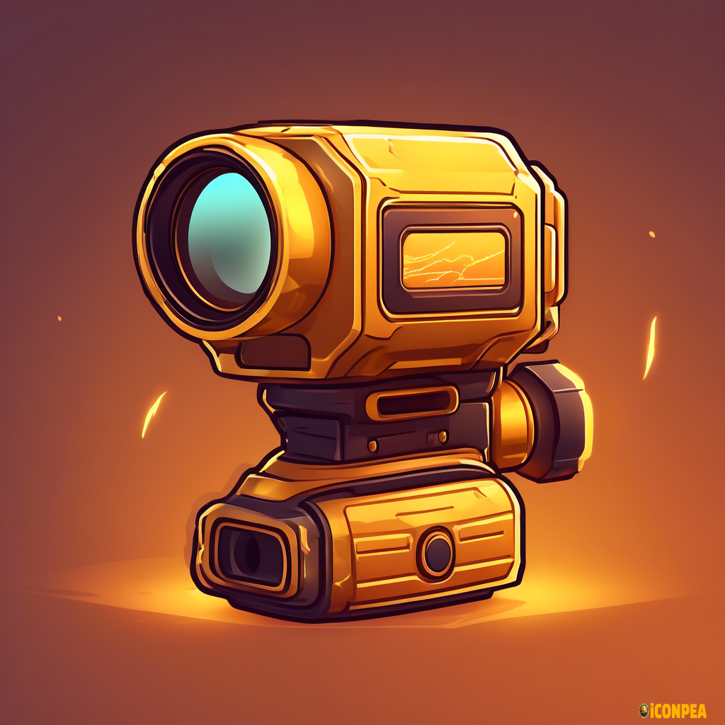 A front view icon of a tactical thermal imager for a game interface is needed. The graphics should be in a minimalist style.
