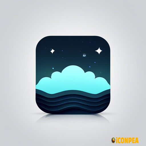 a futuristic yet minimalist looking app icon for an e-book reading app.
