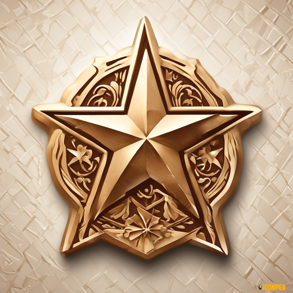 "Create an icon representing Quality Craftsmanship. The icon should feature elements that symbolize excellence in workmanship, such as a hammer and chisel, or a detailed, intricate pattern. Consider including additional elements like a star or a ribbon to emphasize superior quality. The design should be clean, modern, and easily recognizable."