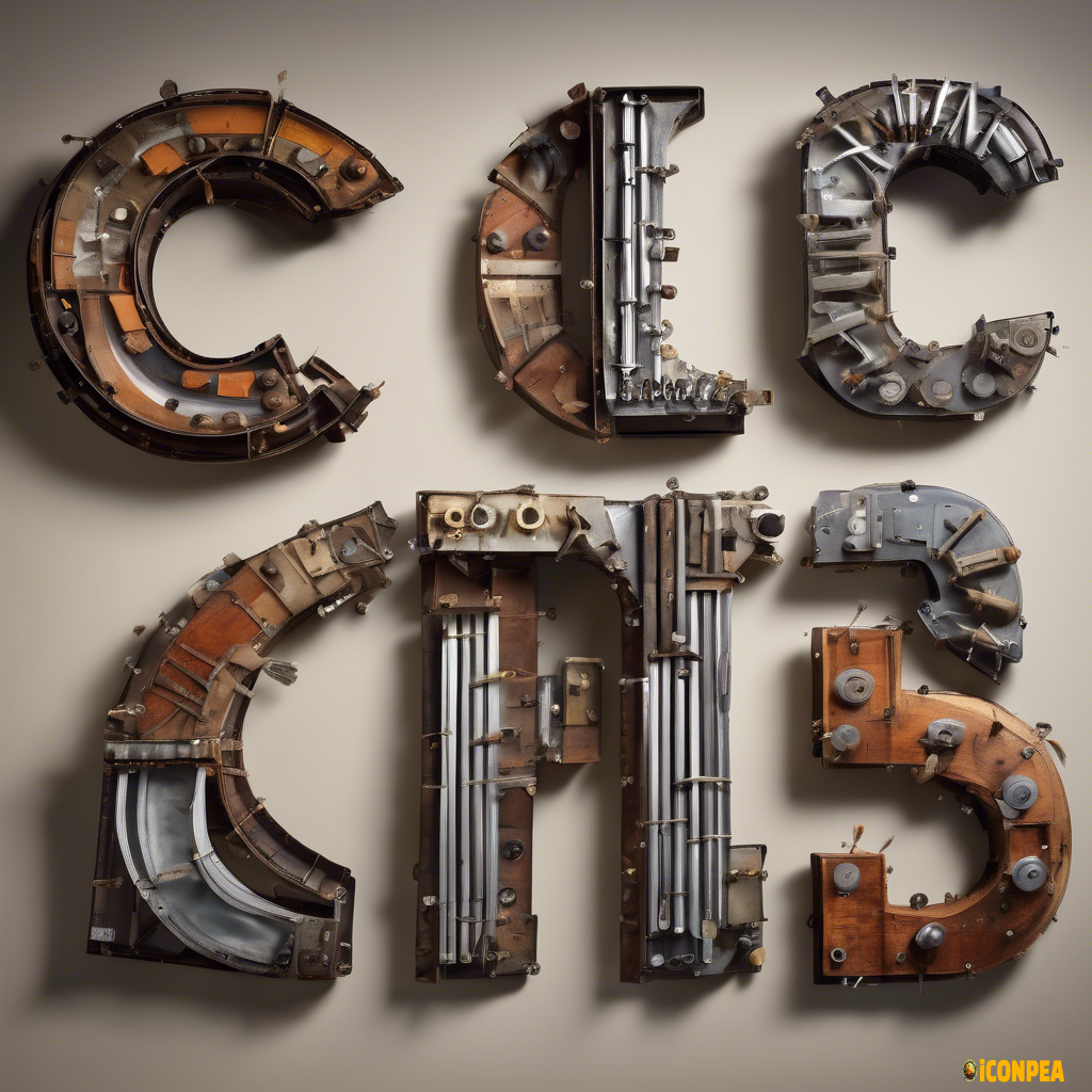 The letters C, S, and W made from aircraft components such as spars, stringers, and ribs.