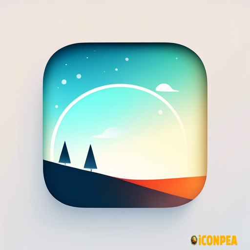 a futuristic yet minimalist looking app icon for an e-book reading app.