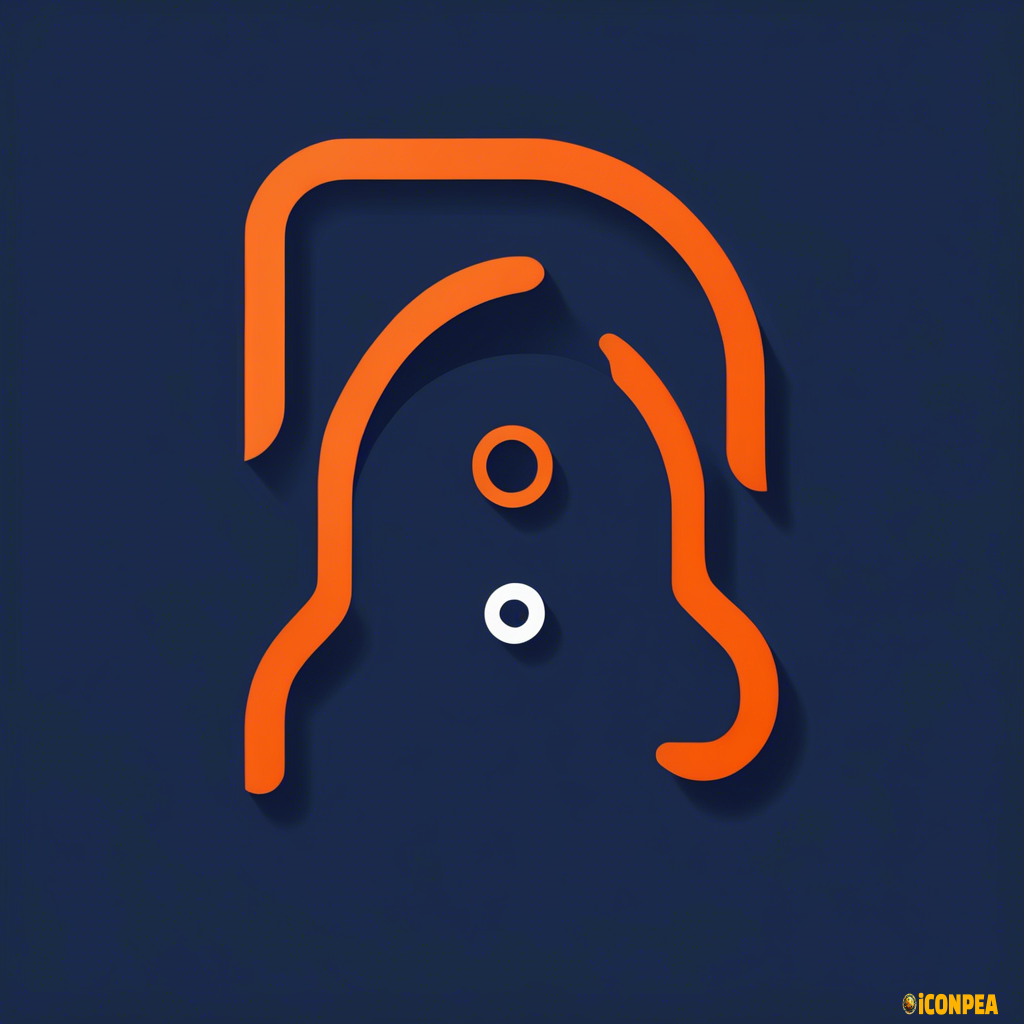 an icon for a locked room app in navy, orange and white