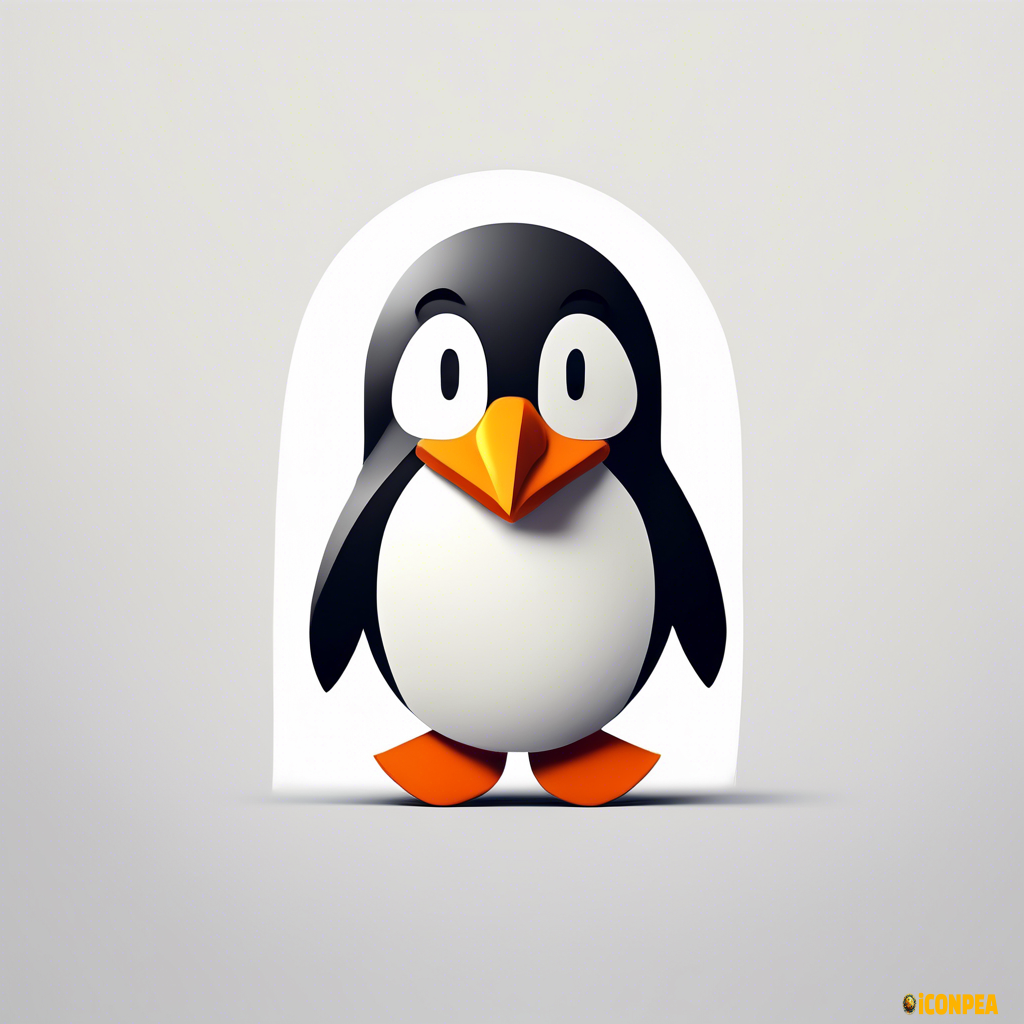 ultra simplistic 2d penguin facing right