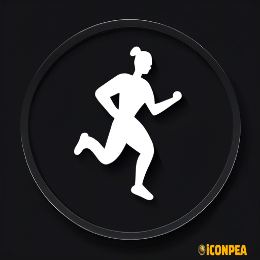 simple workout tracking icon with black and white color theme