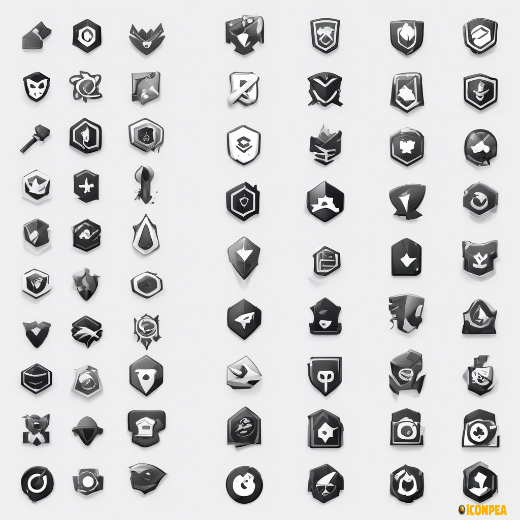 create 2d icon black and white for stealth skill