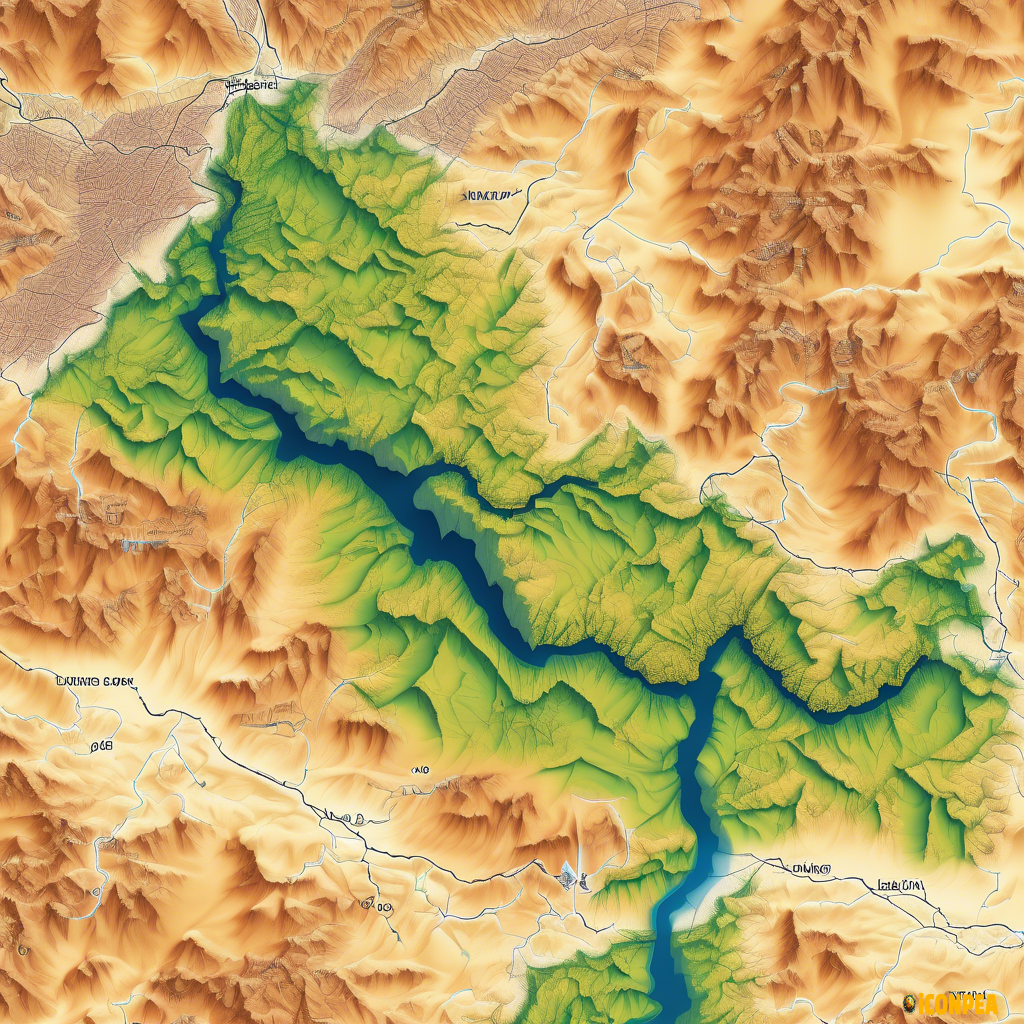 Topographical image of province of trento