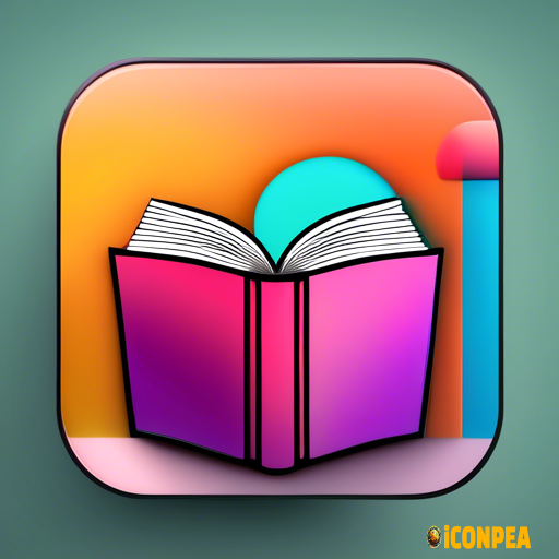 a retro looking yet minimalist looking app icon for an e-book reading app.
