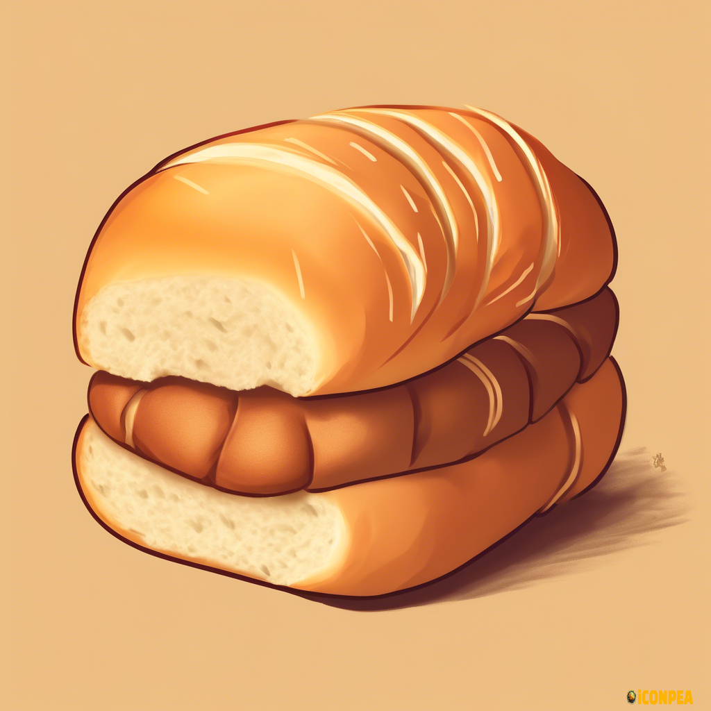 dinner roll with two lines