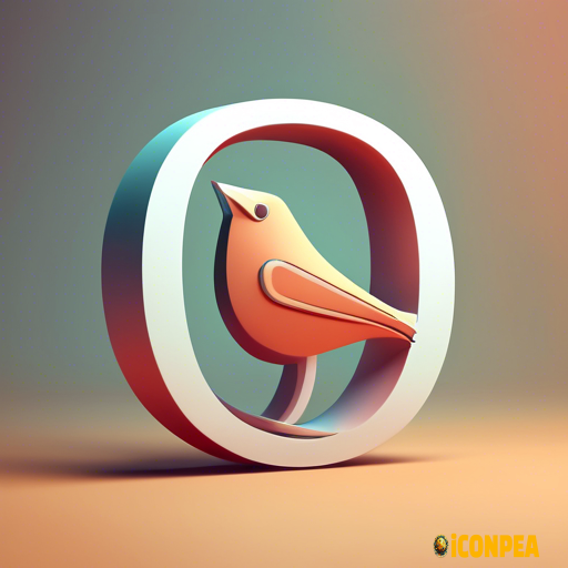 O letter logo in a bird shape
