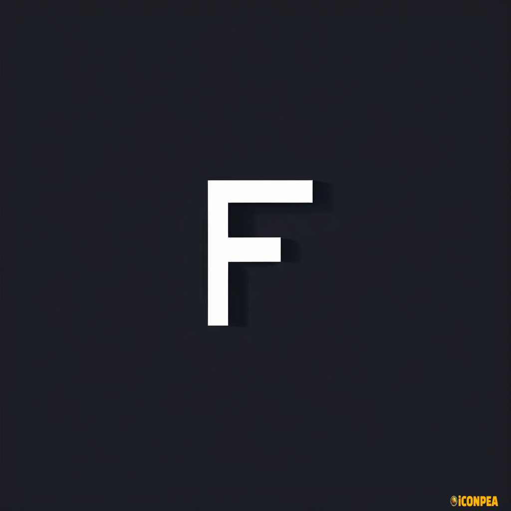 generate a 2D icon that display both the letters F and S without overlap between them, use dark colors. Use a minimalist style where the letters yet can be properly read.