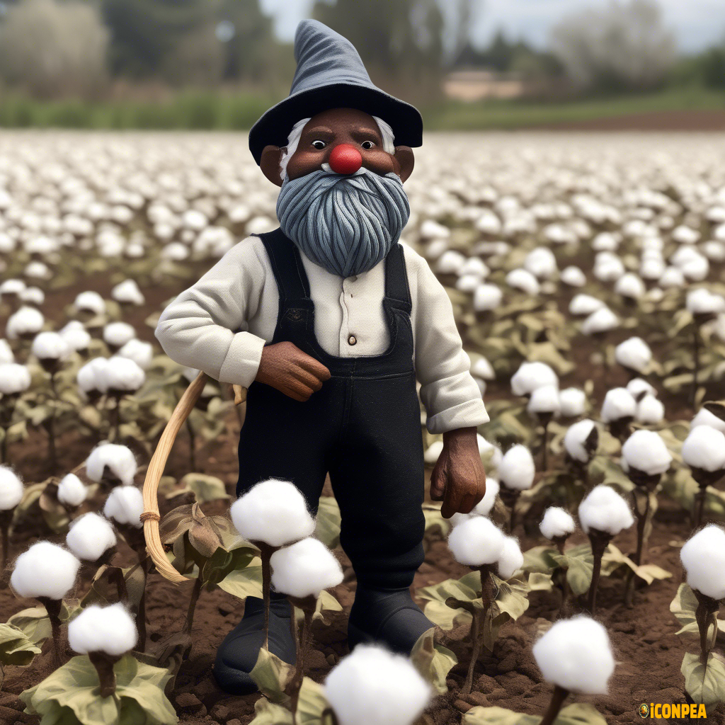 black gnome cotton farmer