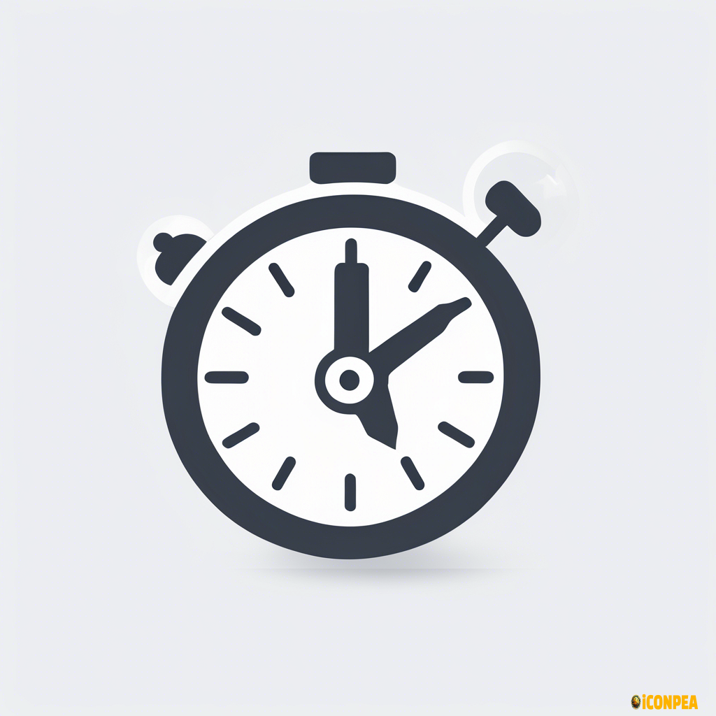 "Create an icon representing Timely Execution. The icon should feature elements that symbolize punctuality and efficiency, such as a clock or a stopwatch. Consider including additional elements like a checkmark or a fast-moving arrow to emphasize timely completion. The design should be clean, modern, and easily recognizable