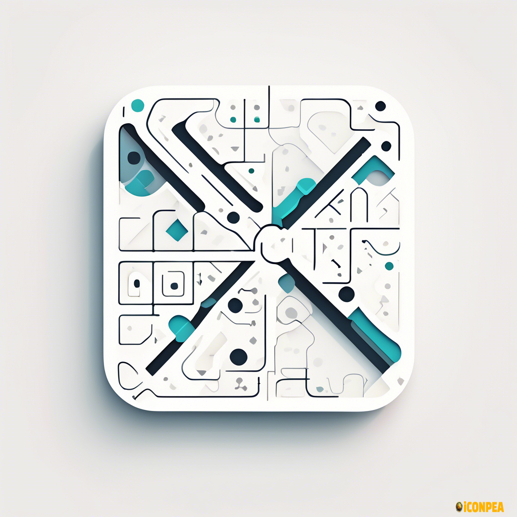 Minimalist Karnaugh map app icon. Geometric primitives, Boolean algebra-inspired elements, restricted color scheme, solid fills, clean lines.