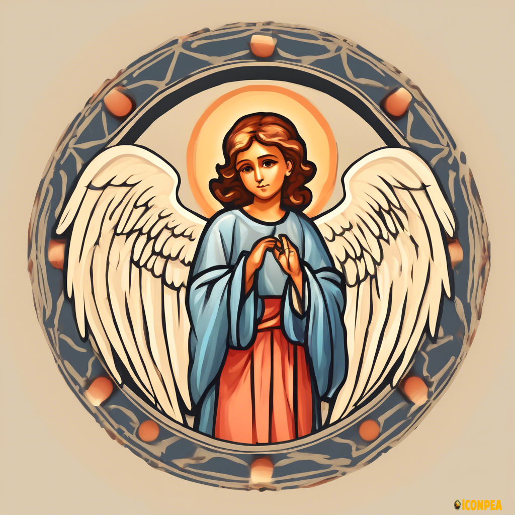 angel icon flast design