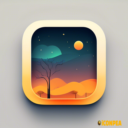 a futuristic yet minimalist looking app icon for an e-book reading app.