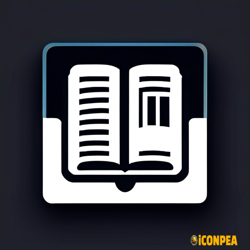 a modern yet minimalist looking app icon for an ebook app. it should look futuristic and it should be understandable just by looking at it, that's it's an ebook app.