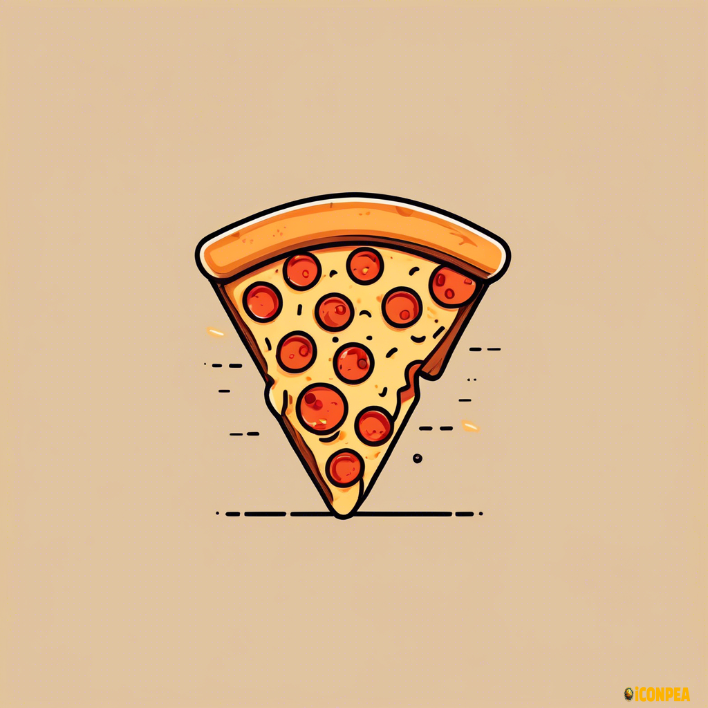 pizza slice minimal flat icon