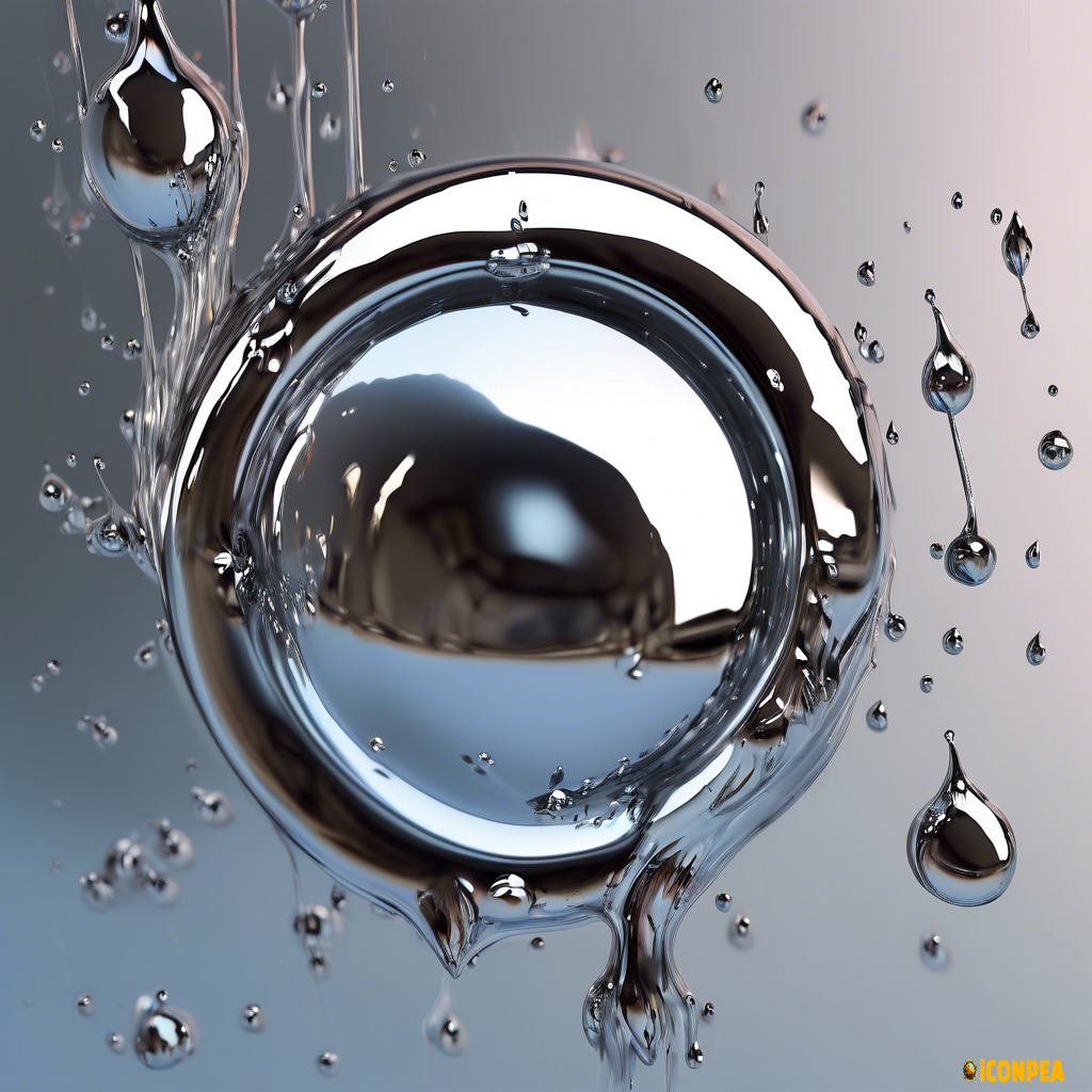 chrome liquid droplets
