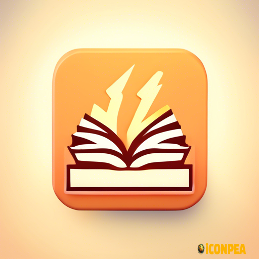 a retro looking yet minimalist looking app icon for an e-book reading app.