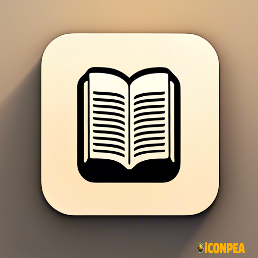 a retro looking yet minimalist looking app icon for an e-book reading app.