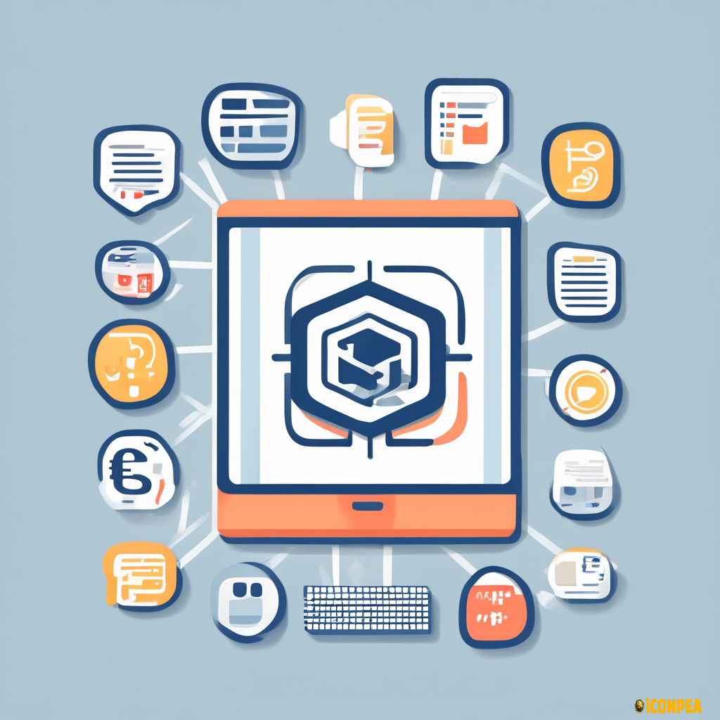 Standard information management, computer System, language is english, modern icon