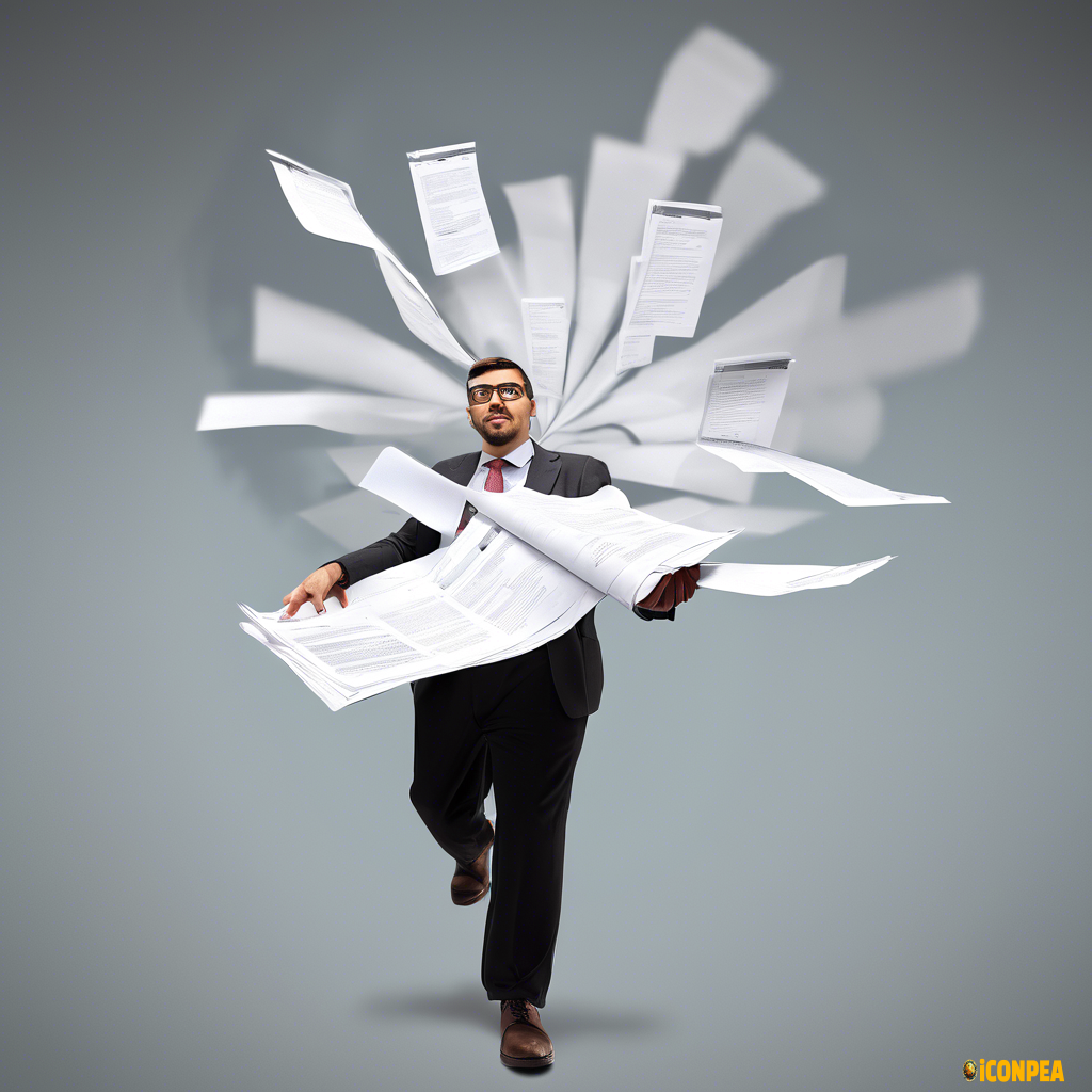 walkinf man with documents