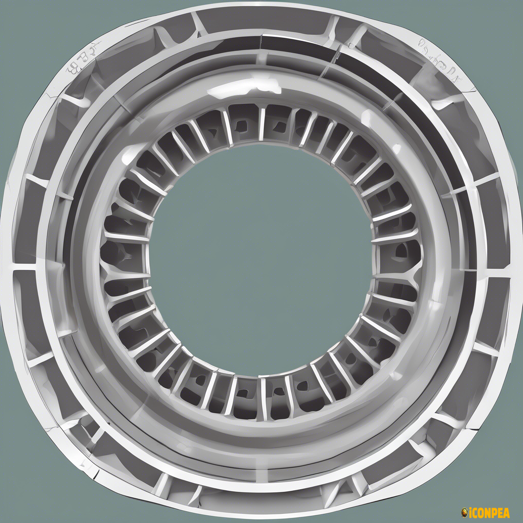 TBM tunnel, segment ring, 2D flat, vectors