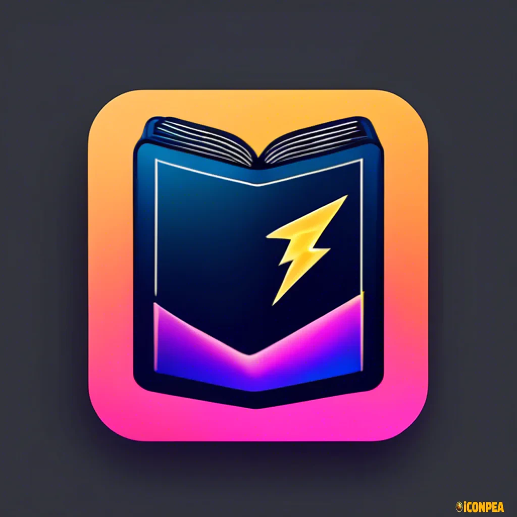a modern yet minimalist looking app icon for an ebook app. it should look futuristic and it should be understandable just by looking at it, that's it's an ebook app.