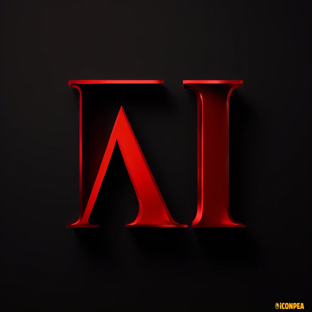 red letter a on a black background, in a strict style like the companies