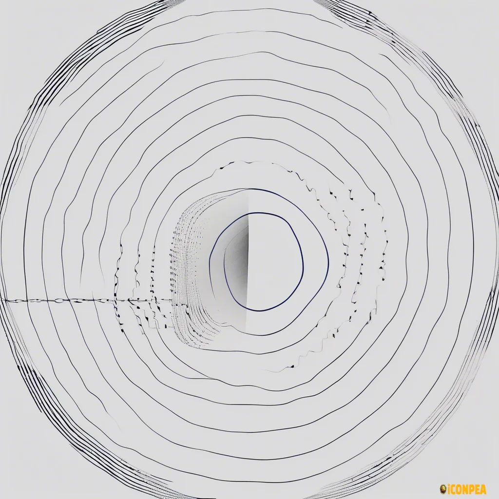 view of sound waves from the x-y axis at 2 different levels. each level is a different speed. both are encapsulated within the same circle