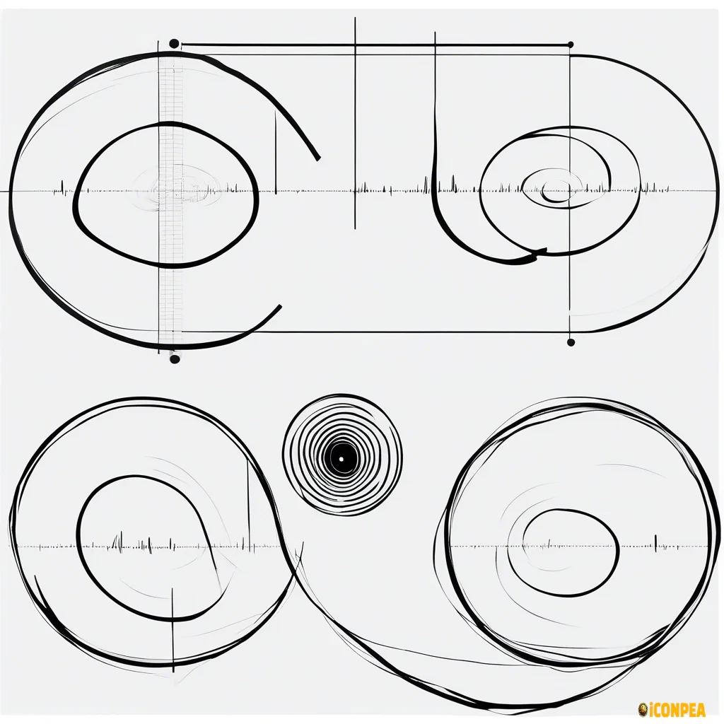 view of sound waves from the y axis at 2 different levels. each level is a different speed. both are encapsulated within the same circle