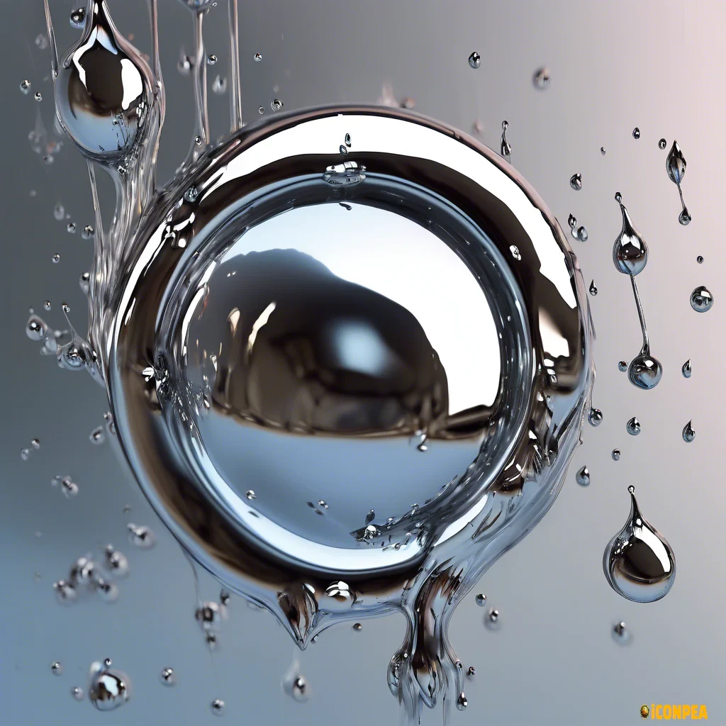 chrome liquid droplets