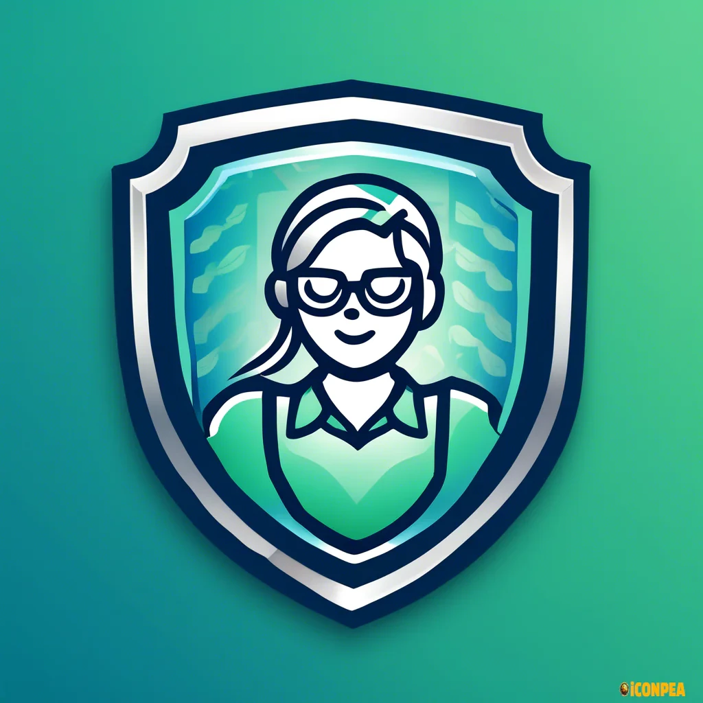 "Generate a professional app icon for a women's safety app. The icon should prominently feature a stylized shield, conveying a sense of protection and security. The design should be clean, modern, and use a color palette that evokes trust and reliability (e.g., blues, greens, silvers). Avoid overly complex or cartoonish elements. The icon should be easily recognizable and scalable for various screen sizes."