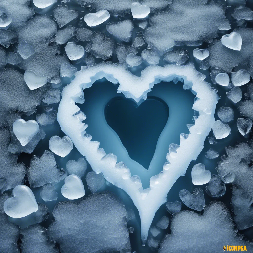 heart broken ice melting