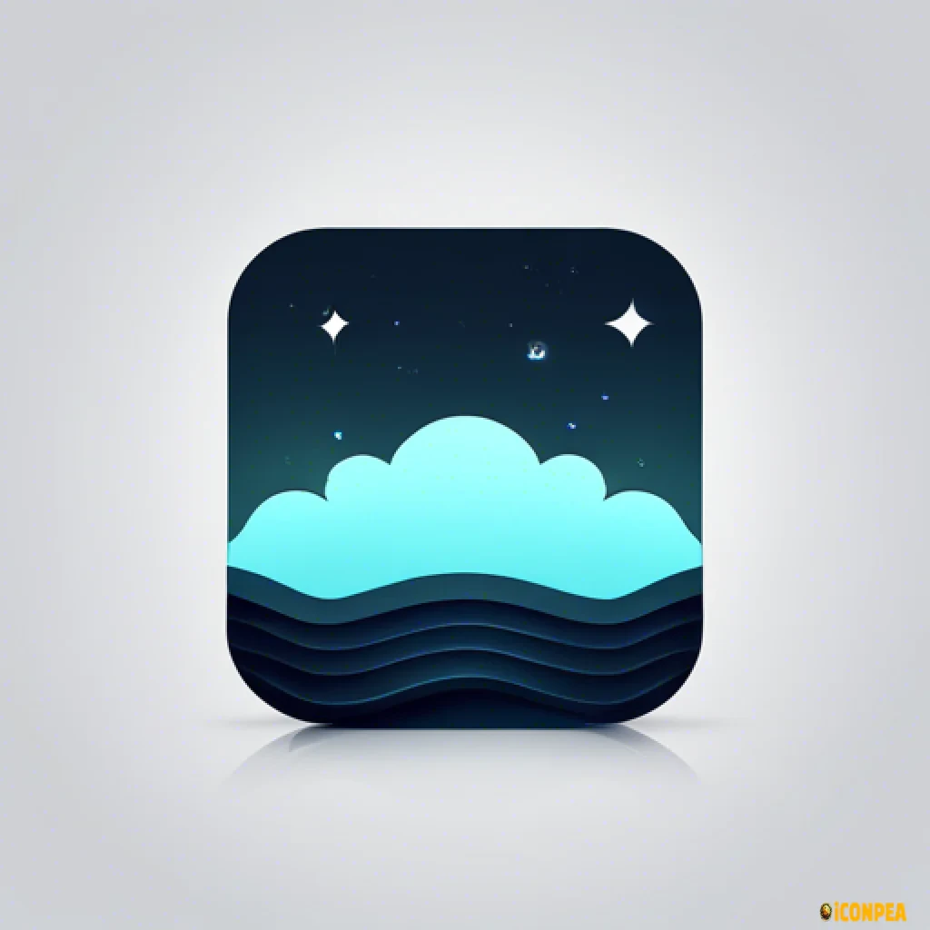 a futuristic yet minimalist looking app icon for an e-book reading app.